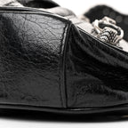 Balenciaga Agneau Arena Le Cagole Shoulder Bag XS Black