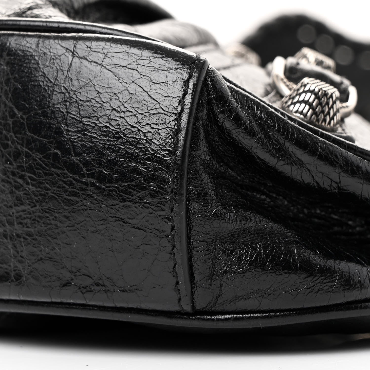 Balenciaga Agneau Arena Le Cagole Shoulder Bag XS Black