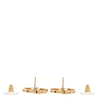 Chanel Crystal CC Logo Earrings Gold