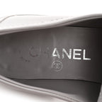Chanel Lambskin Quilted CC Turnlock Loafers 36.5 Grey