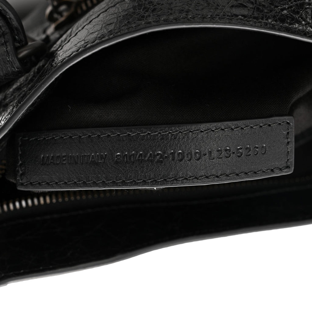 Balenciaga Agneau Arena Storico Classic Hardware Small Le City Black