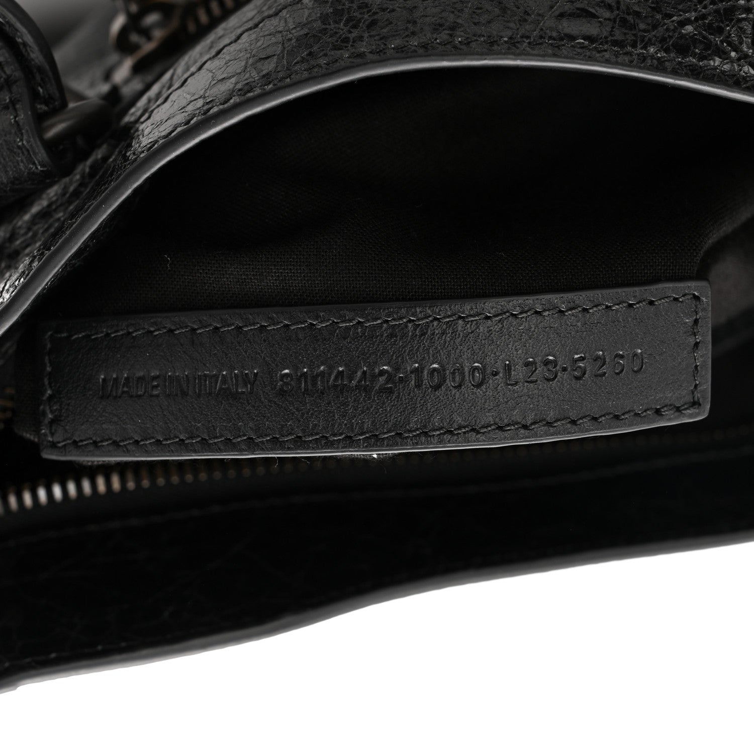 Balenciaga Agneau Arena Storico Classic Hardware Small Le City Black