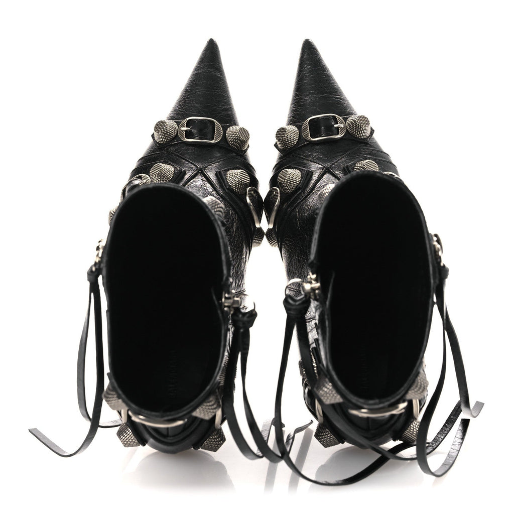 Balenciaga Agneau Arena Cagole 70mm Ankle Boots 37 Black