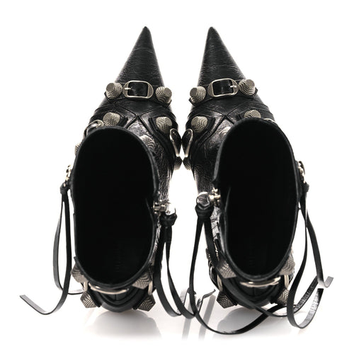 Balenciaga Agneau Arena Cagole 70mm Ankle Boots 37 Black