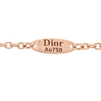 Christian Dior 18K Rose Gold Diamond Small Rose Couture Pave Pendant Necklace