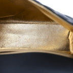 Chanel Satin Quilted Kelly Flap Bag Navy