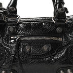 Balenciaga Agneau Arena Mini Le Cagole Duffle Crossbody Bag Black