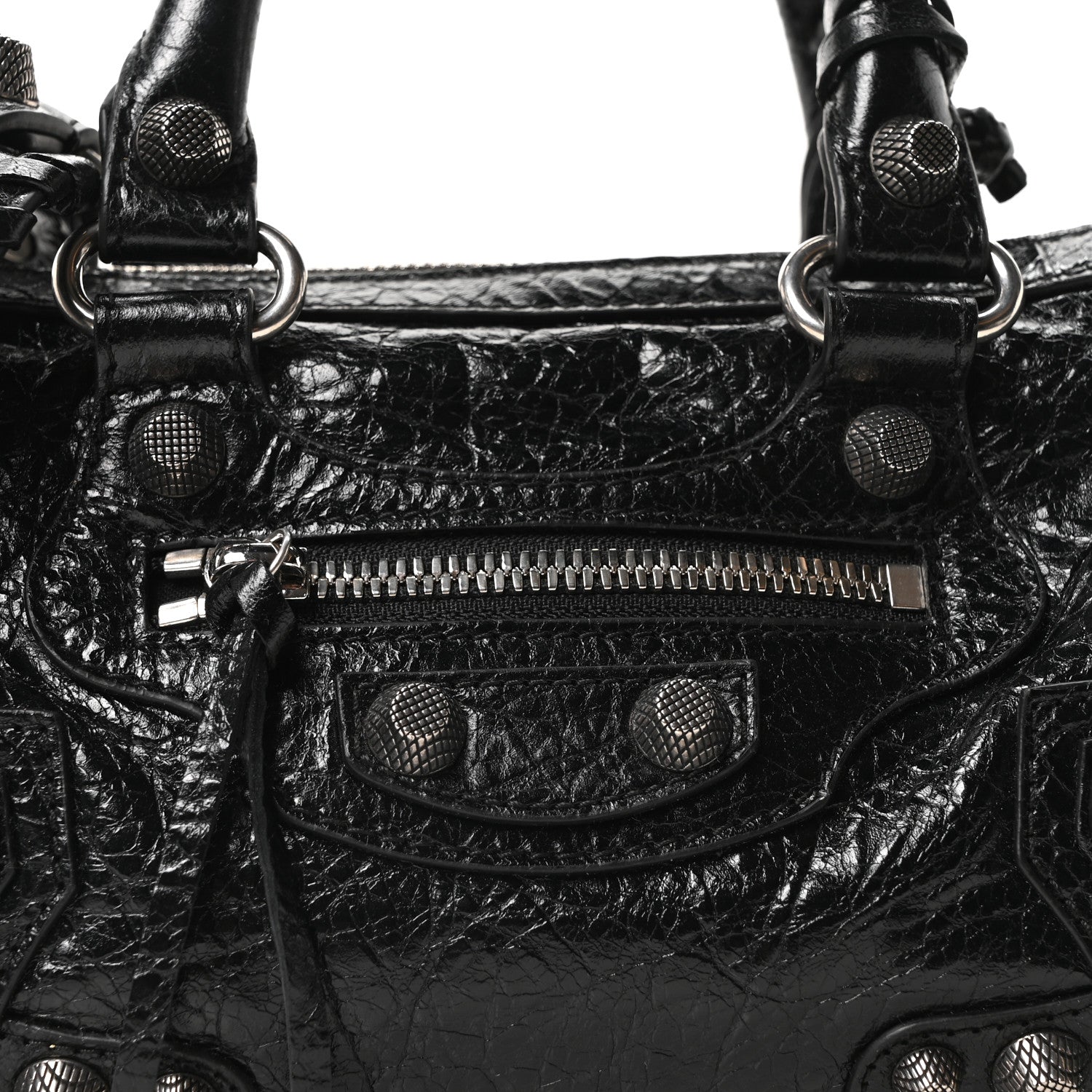 Balenciaga Agneau Arena Mini Le Cagole Duffle Crossbody Bag Black