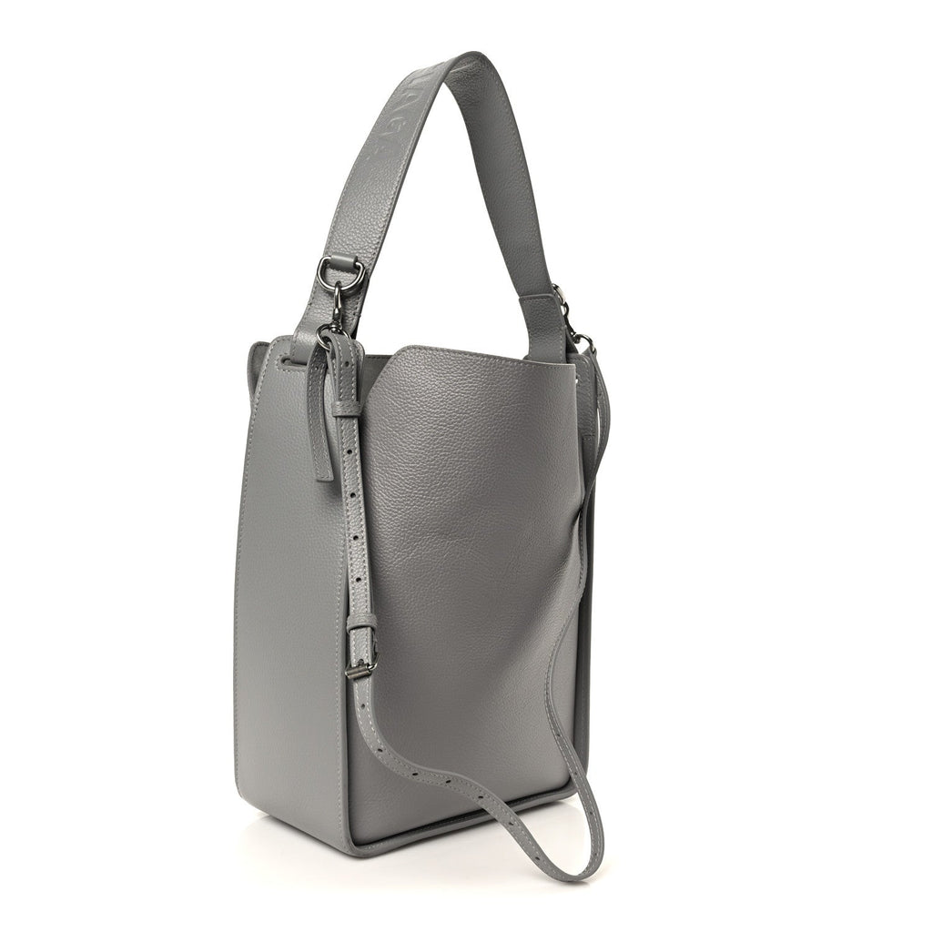 Balenciaga Calfskin Logo Embossed Small Tool 2.0 North-South Tote Balenciaga Grey