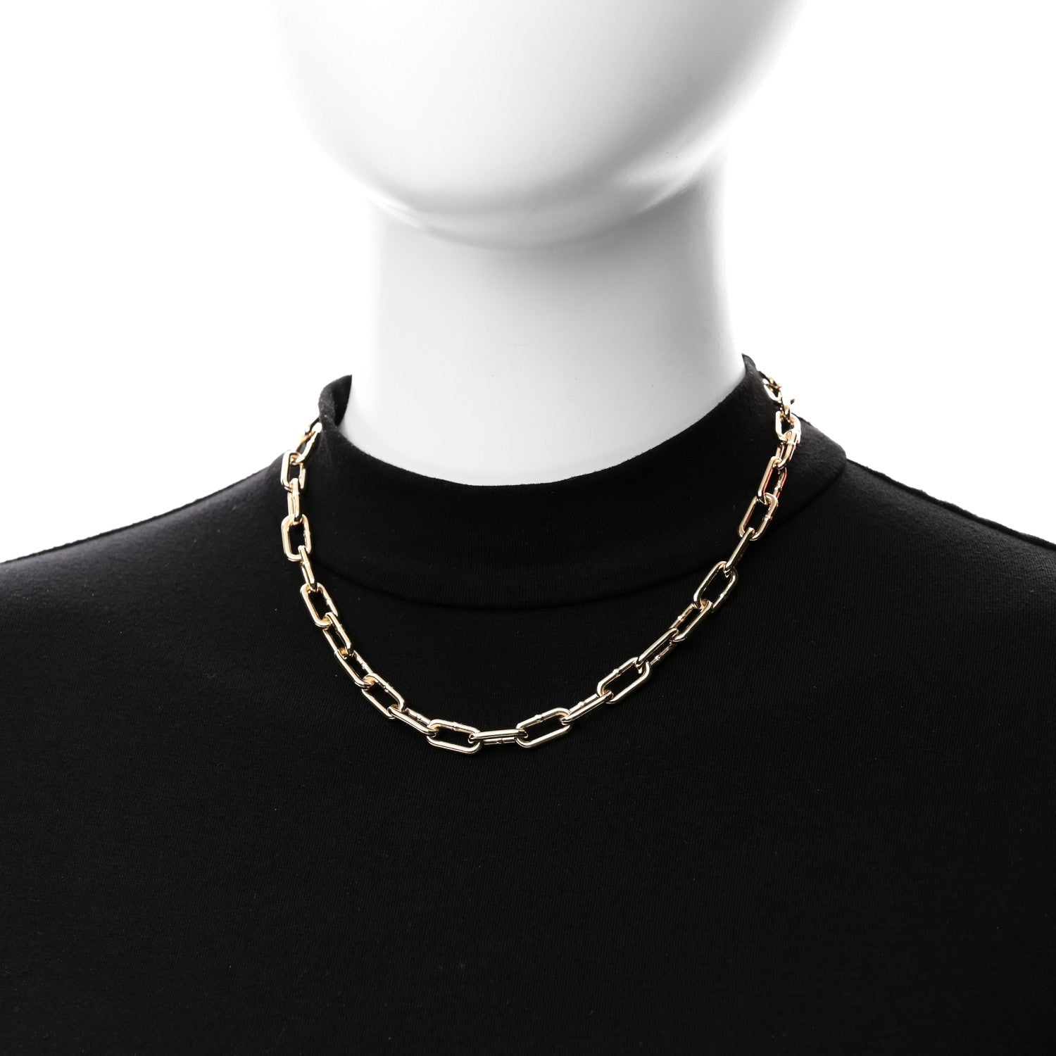 Bottega Veneta 18K Yellow Gold Sterling Silver Link Necklace Gold