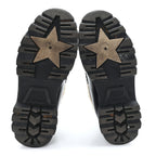 Christian Dior Brushed Calfskin Shearling Dior Code Lug Sole 15mm Loafers 35.5 Black Natural