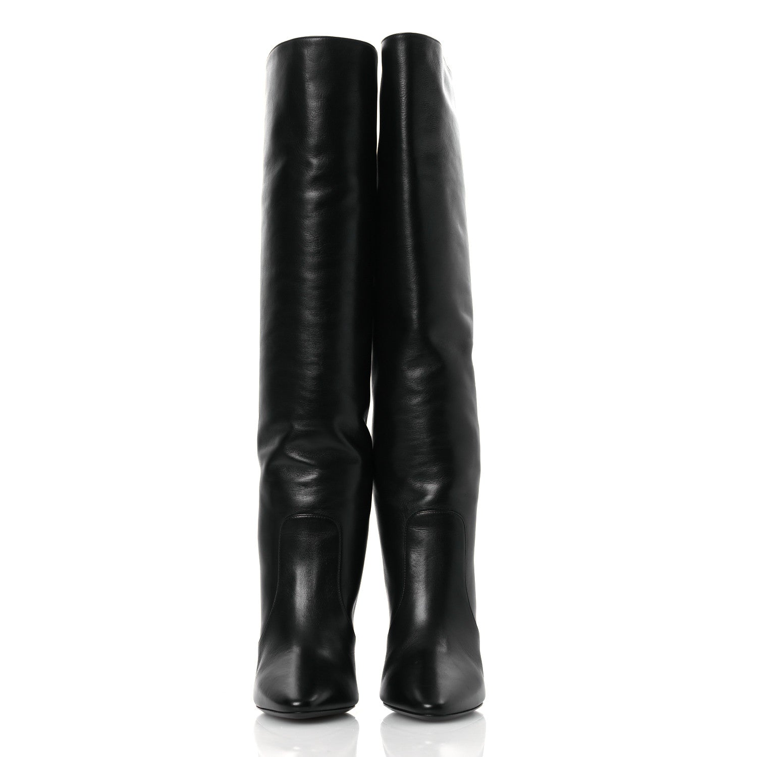 Saint Laurent Lambskin Koller 110 Tall Boots 36.5 Black