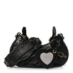 Balenciaga Agneau Arena Le Cagole Shoulder Bag XS Black