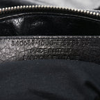 Balenciaga Agneau Classic Silver Hardware Weekender Black