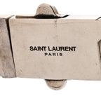 Saint Laurent Metal Curb Chain Necklace Oxidized Silver