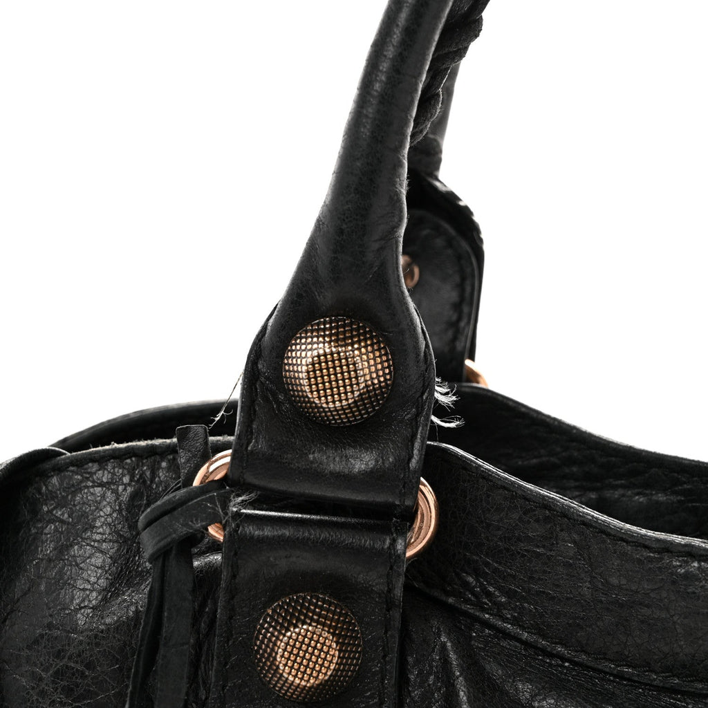 Balenciaga Agneau Giant 21 Rose Gold Hardware City Black
