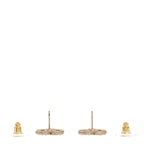 Chanel Metal Graduated Pearl Crystal CC Earrings Light Gold