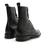 Saint Laurent Stalker Lambskin Mens Army 20 Lace Up Boots 40 Black