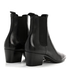 Saint Laurent Incrociato Muriel Vassili 60 Ankle Zip Boots 36 Black