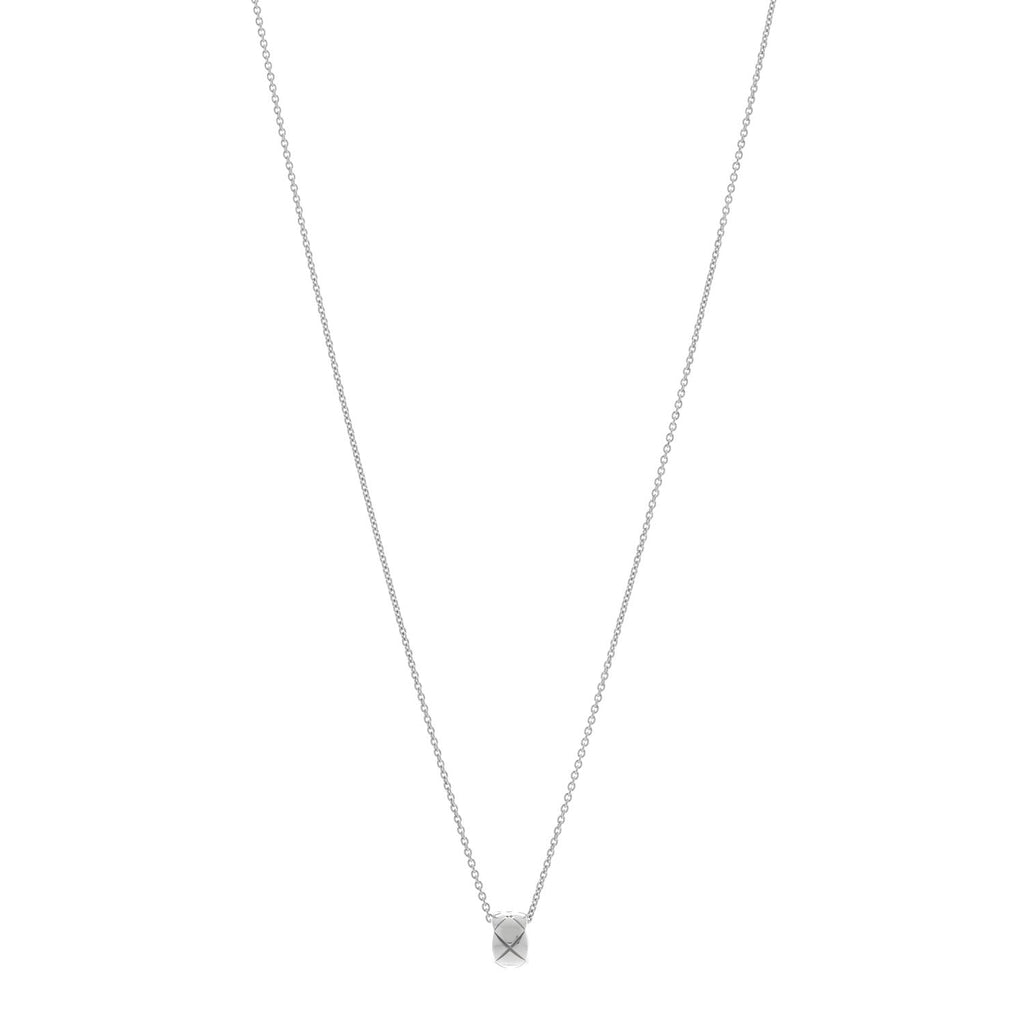 Chanel 18K White Gold Coco Crush Pendant Necklace