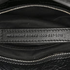Balenciaga Agneau Arena Storico Silver Hardware Small Le City Black