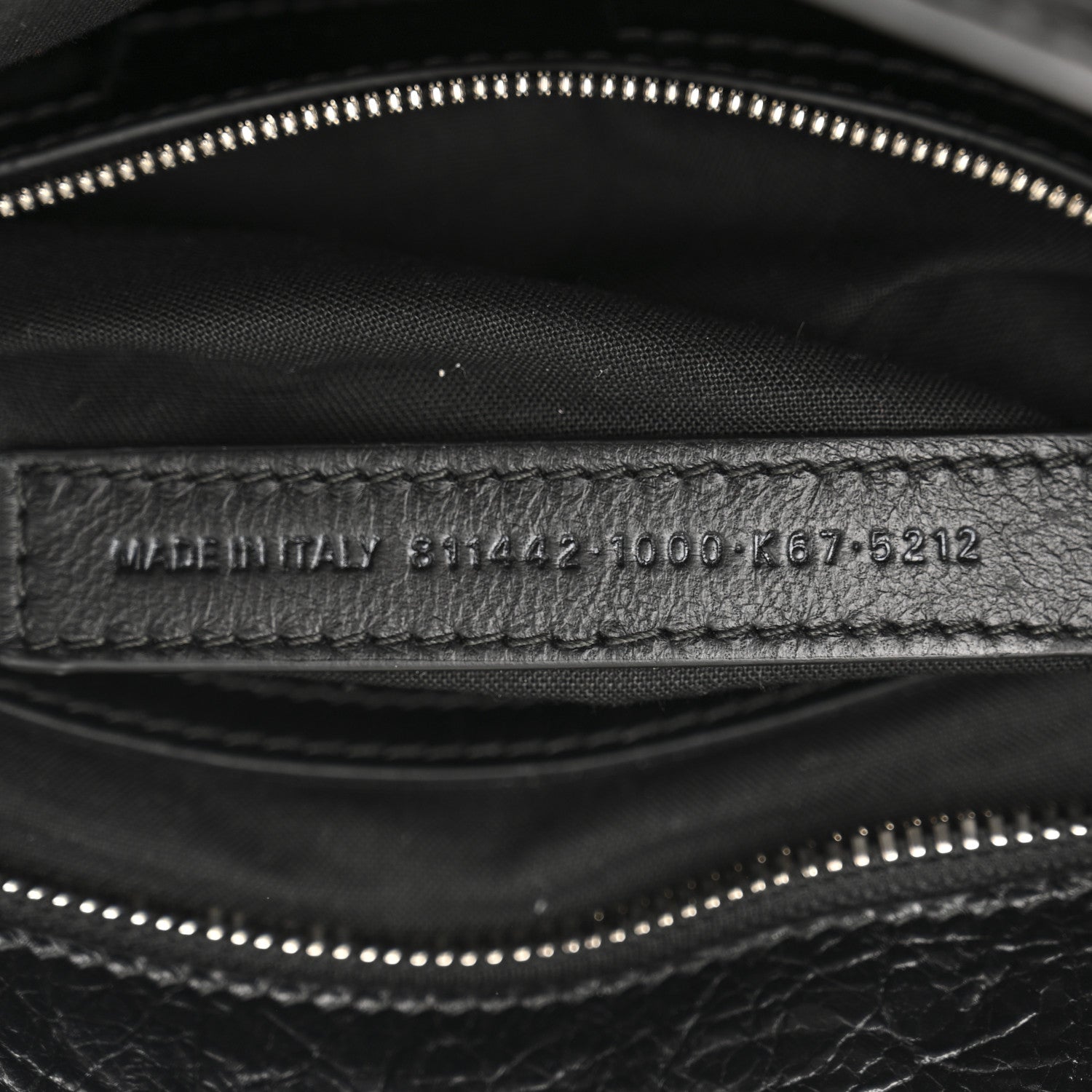 Balenciaga Agneau Arena Storico Silver Hardware Small Le City Black