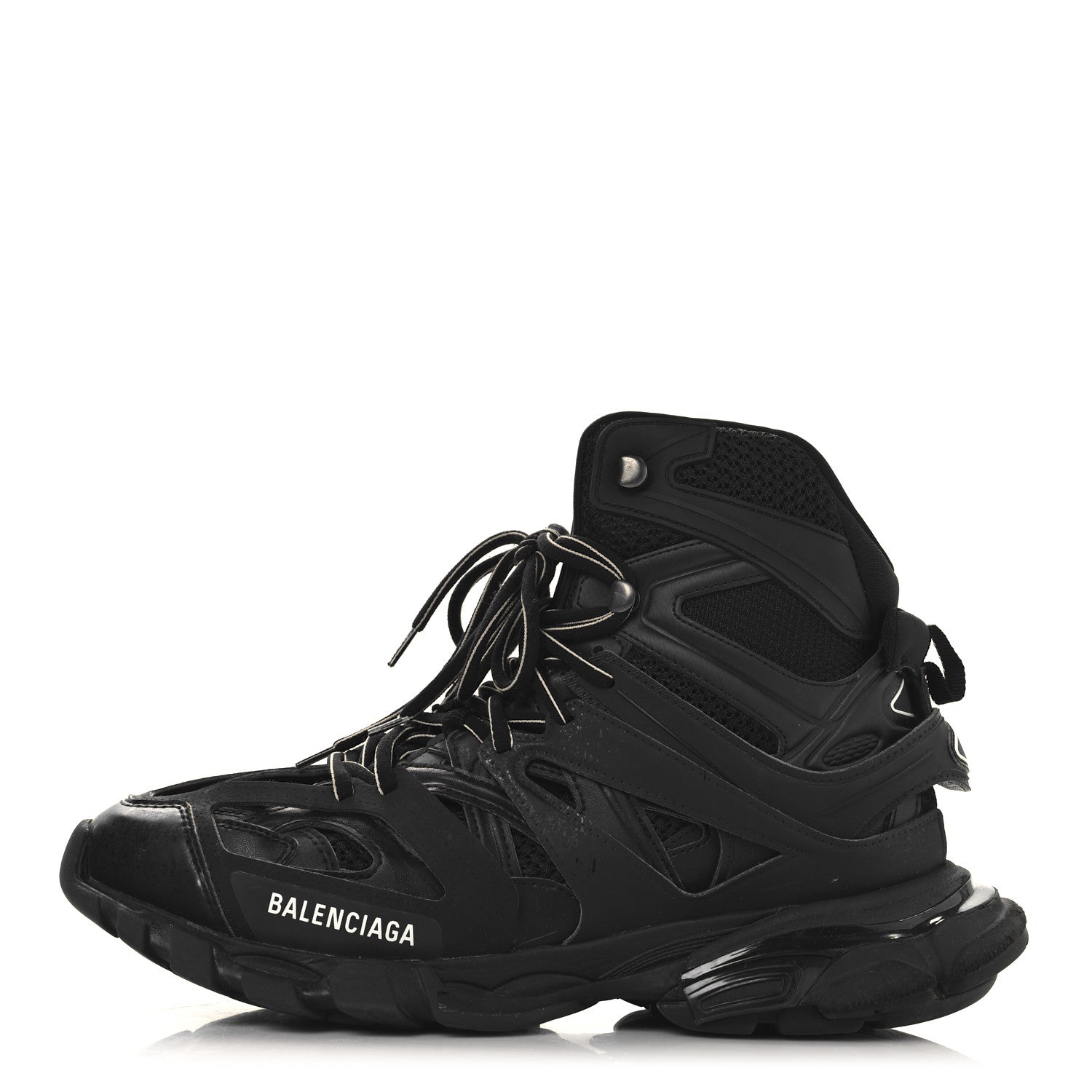 Balenciaga Mesh Nylon Mens Track Hike Sneakers 42 Black