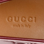 Gucci Betis Glamour Calfskin Guccissima Womens Jordaan Loafers 37.5 Rosso Ancora