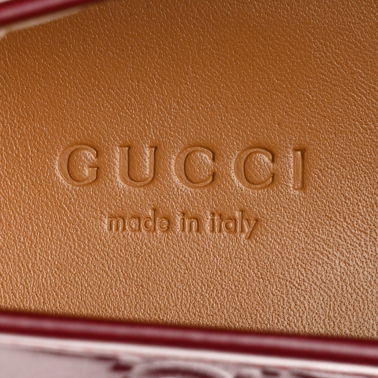 Gucci Betis Glamour Calfskin Guccissima Womens Jordaan Loafers 37.5 Rosso Ancora