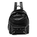 Balenciaga Agneau Classic Silver Hardware Backpack Black