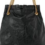 Balenciaga Crushed Calfskin Crush Medium Chain Tote  Black