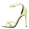 Gucci Nappa Charlotte GG Ankle Strap High Heel Sandals 39 Pistachio Green