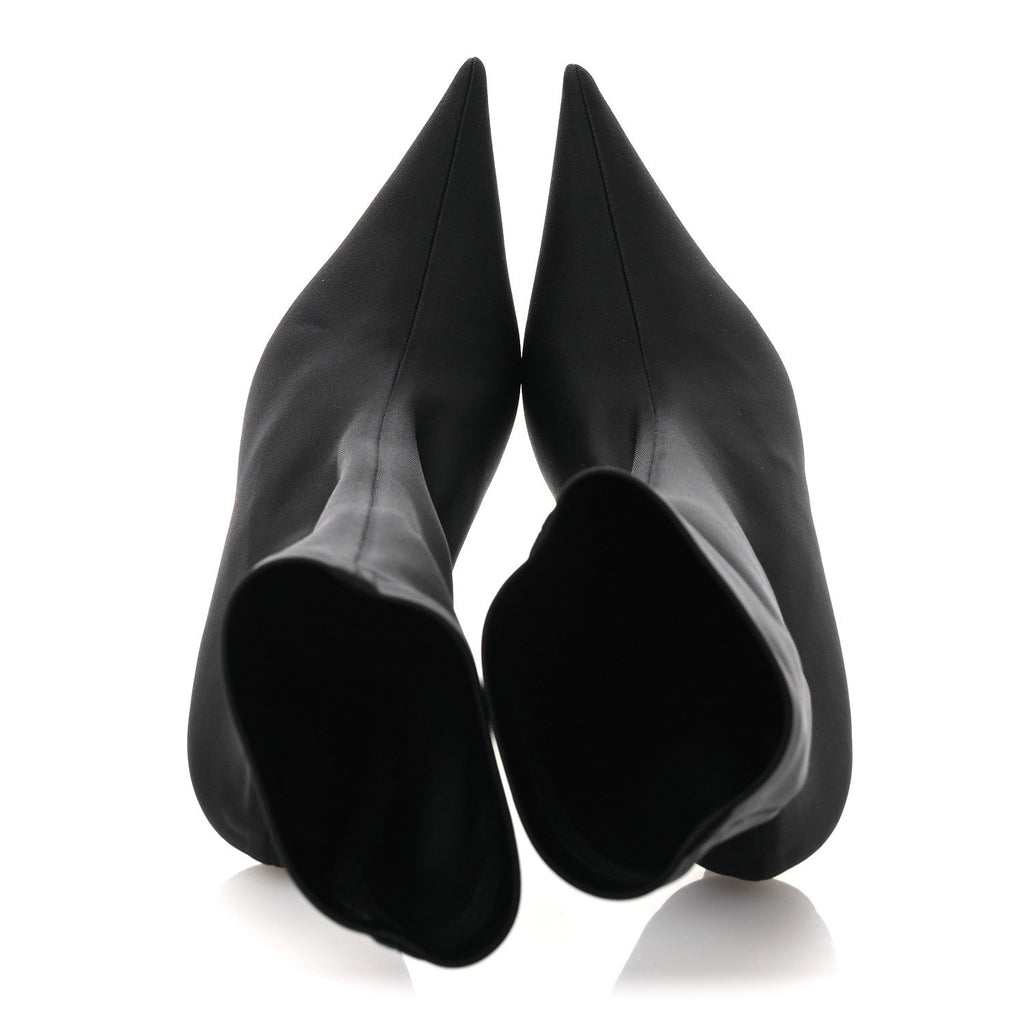 Balenciaga Jersey Crepe Extreme Pointed Toe Knife Booties 36 Black