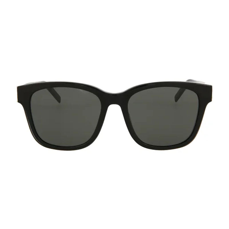 Saint Laurent Sunglasses Cat Eye Full Rim, Shiny Black Frame and Grey Lens SLM68001