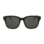 Saint Laurent Sunglasses Cat Eye Full Rim, Shiny Black Frame and Grey Lens SLM68001