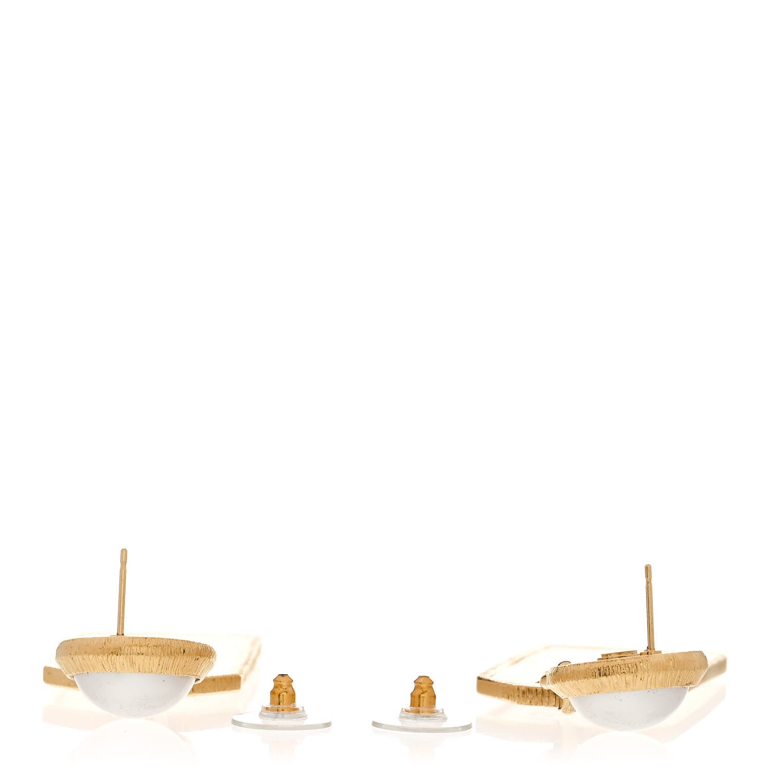Chanel Pearl CC Tags Drop Earrings Gold