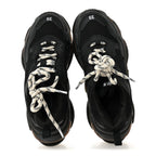Balenciaga Fabric Mesh Womens Triple S Sneakers 39 Black
