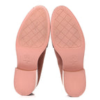 Chanel Suede Metal CC Mocassin Loafers 38 Pink