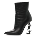 Saint Laurent Nappa Vendome Opyum 110 Ankle Boots 37 Black