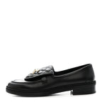 Chanel Lambskin Quilted CC Turnlock Loafers 39.5 Black