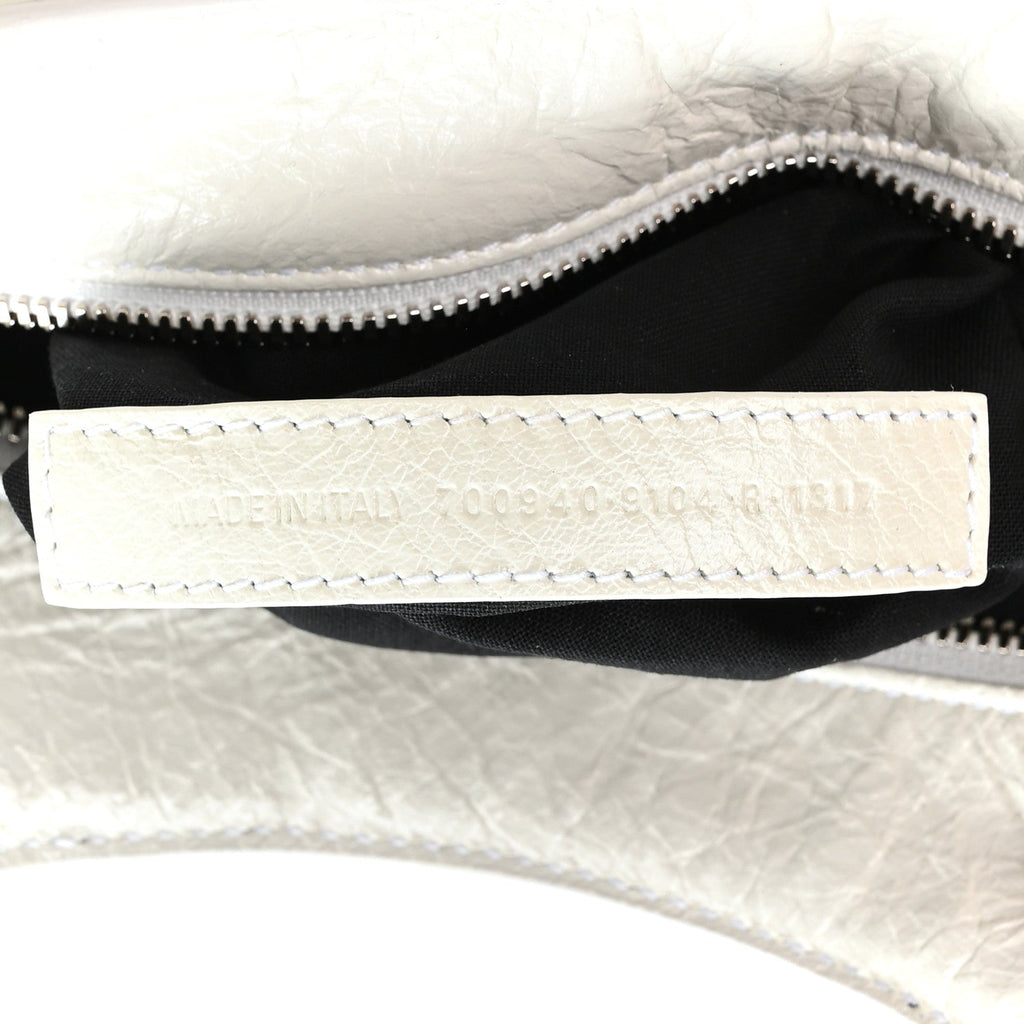 Balenciaga Agneau Arena Neo Cagole Handbag XS Optic White