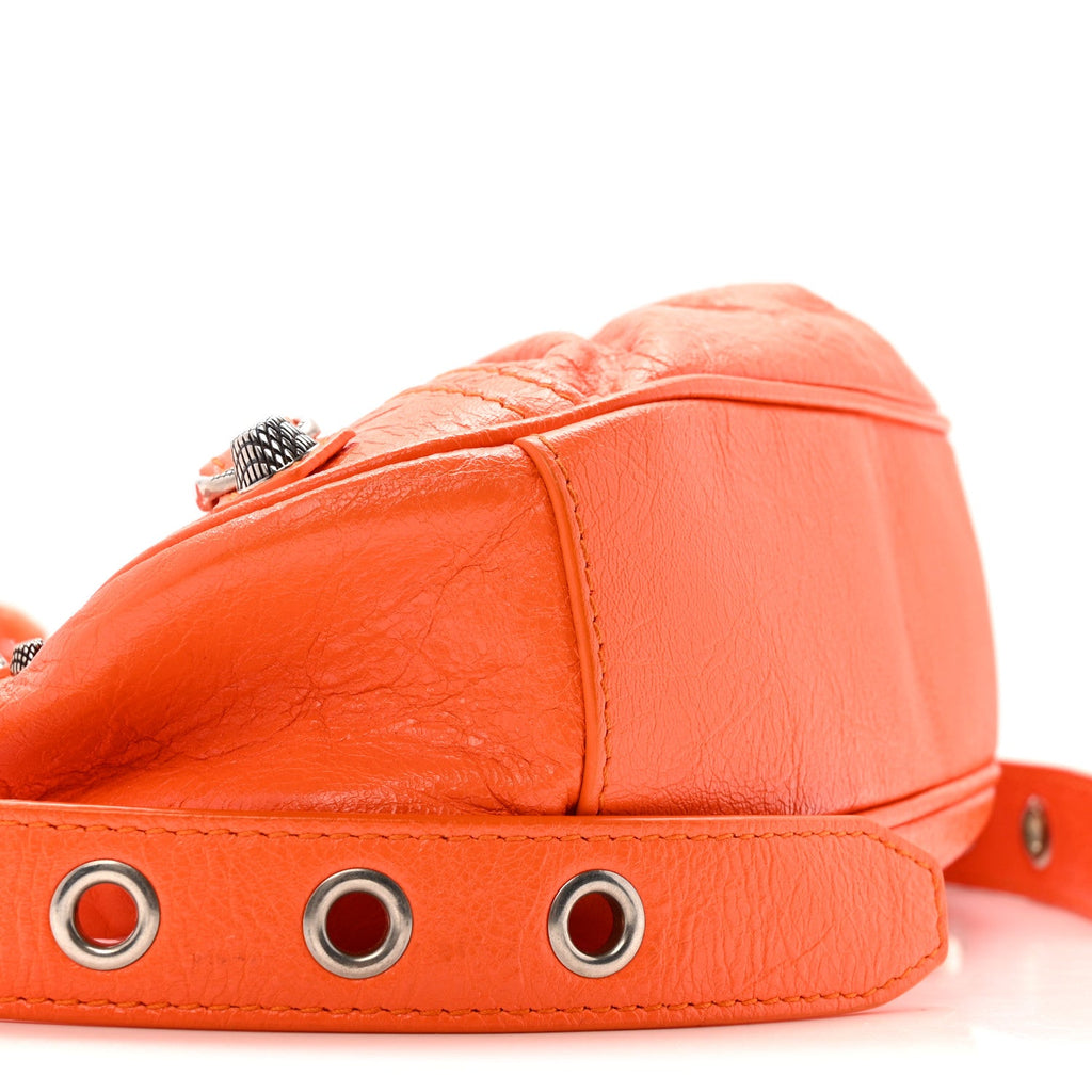 Balenciaga Agneau Arena Le Cagole Shoulder Bag XS Orange