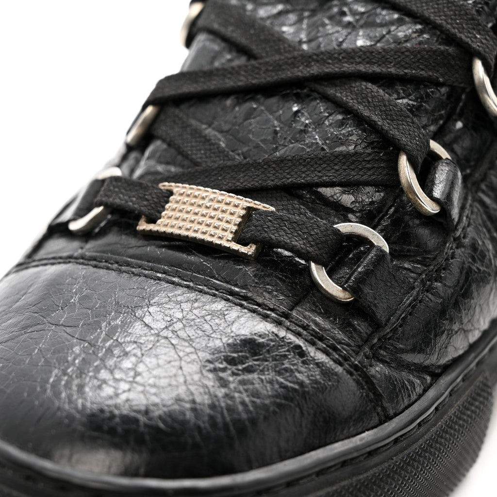 Balenciaga Agneau Arena Opaque Womens High Top Sneakers 41 Black