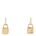 Chanel Metal CC Lock Drop Earrings Gold