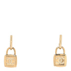 Chanel Metal CC Lock Drop Earrings Gold