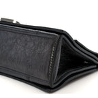 Balenciaga Metallic Crushed Calfskin Quilted Small Crush Chain Bag Steel Grey