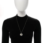Chanel Resin Crystal Butterfly CC Pendant Necklace Gold Black