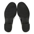 Prada Spazzolato Metal Triangle Logo 50mm Loafers 40 Black