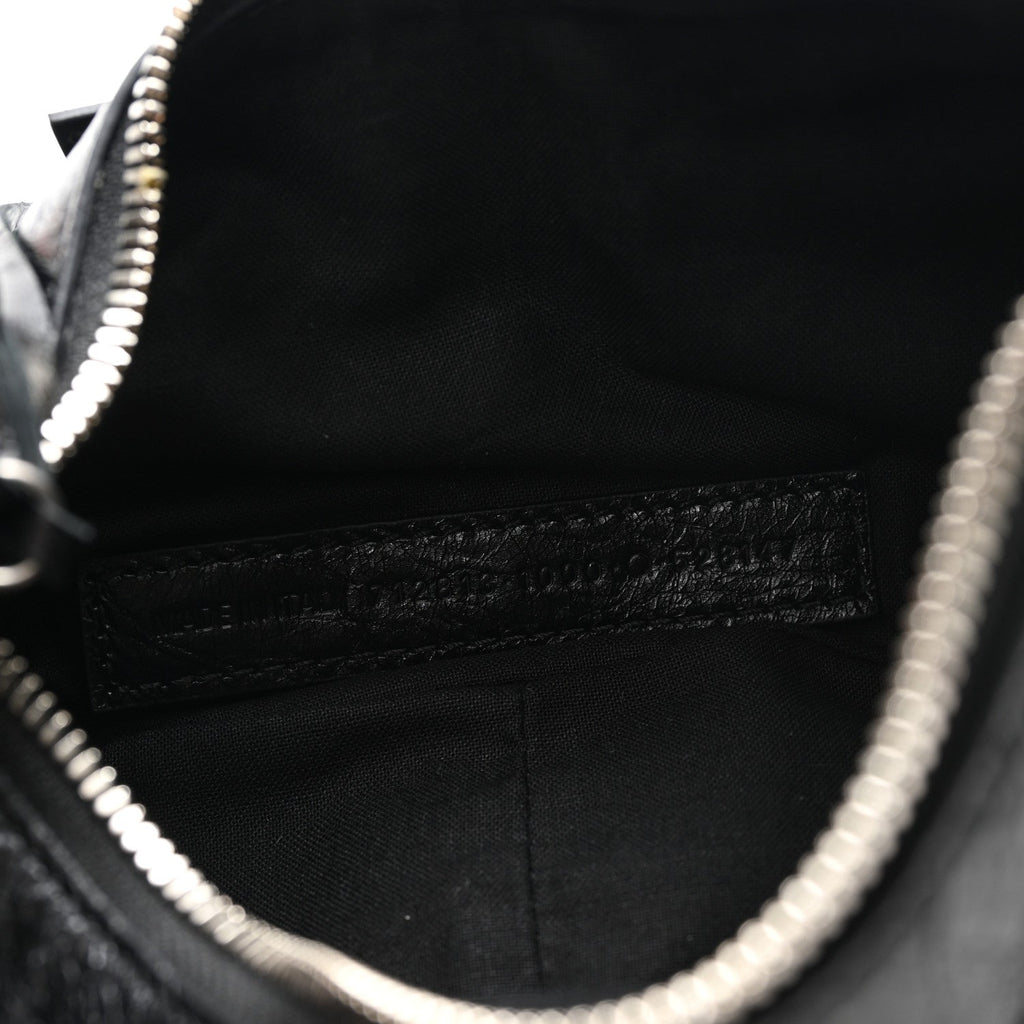 Balenciaga Agneau Arena Le Cagole Chain Shoulder Bag XS Black