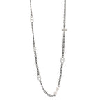Chanel Ruthenium Crystal Chain CC Lucky Charms Necklace